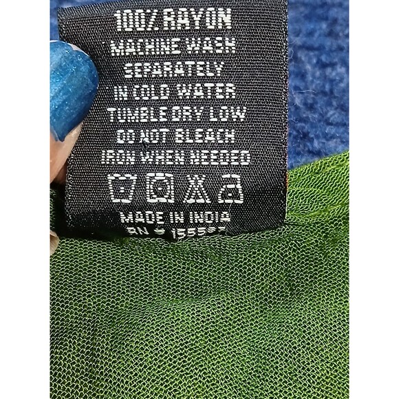 Emily Stacy Boho Sleeveless Umbrella Sundress Tie Dye Embroidered Neck S/M - Picture 5 of 10